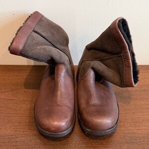 Uggs in dark brown leather with Fur Lining